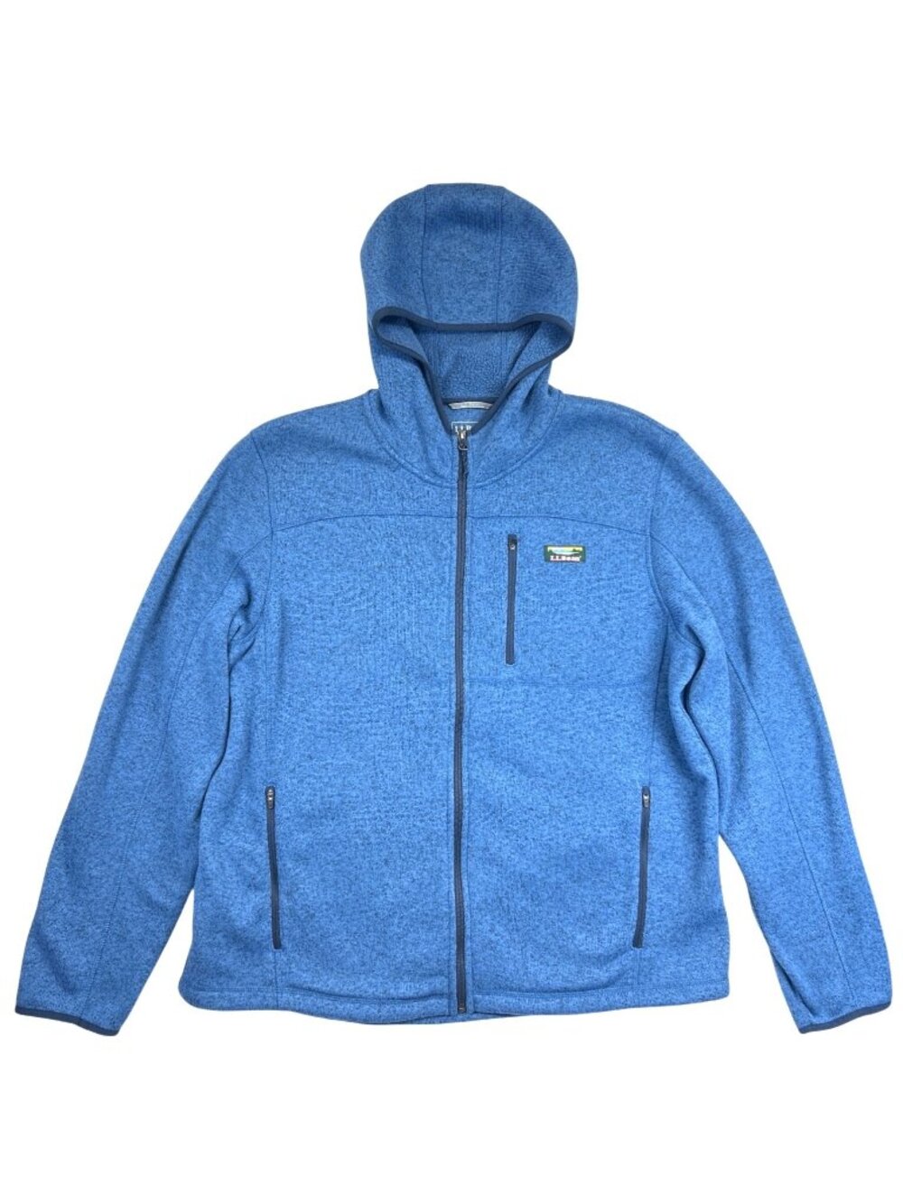 L.L. Bean Men's XL Blue Full Zip Hooded Sweater Fall Outerwear Gorpcore